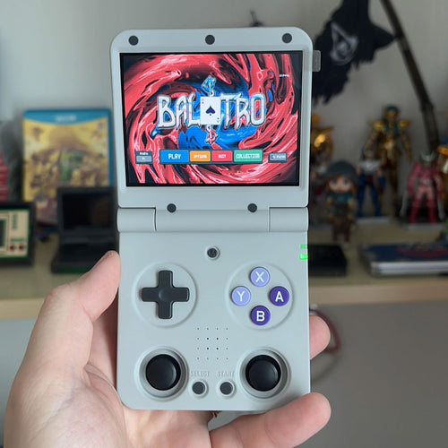 Miyoo Flip - Portable Video Game Console + Case (White) v2