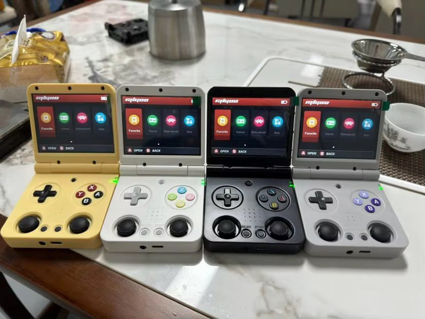 Miyoo Flip - Portable Video Game Console + Case  (Yellow) v2