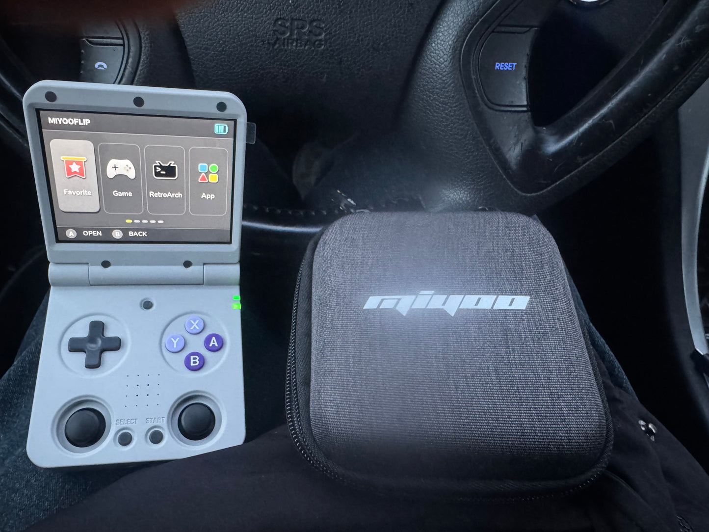 Miyoo Flip - Portable Video Game Console + Case (Grey) v2