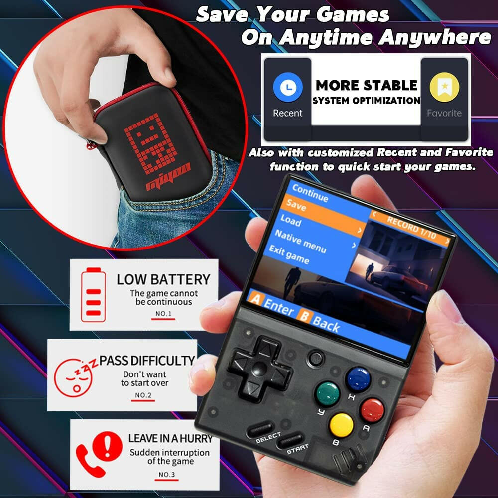 Miyoo Mini V2 Handheld Retro Game Console Transparent - Miyoo Mini V2