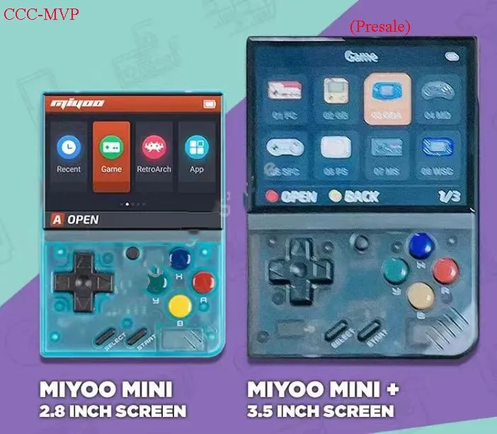 Miyoo Mini + Plus Retro Handheld Game Console Retro White