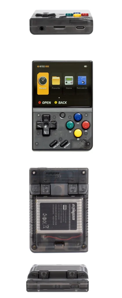 Miyoo Mini V4 Handheld Retro Game Console Transparent Black
