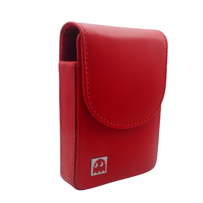 Miyoo Mini Case Miyoo Mini V2 V3 V4 Real Leather Black-Red